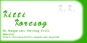 kitti korcsog business card